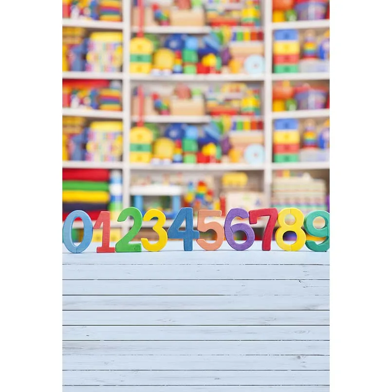 Vinyl Photography Digital Printed Backdrop Interesting Number Children Birthday Background Photo Studio Protrait Baby Shower Kit |
