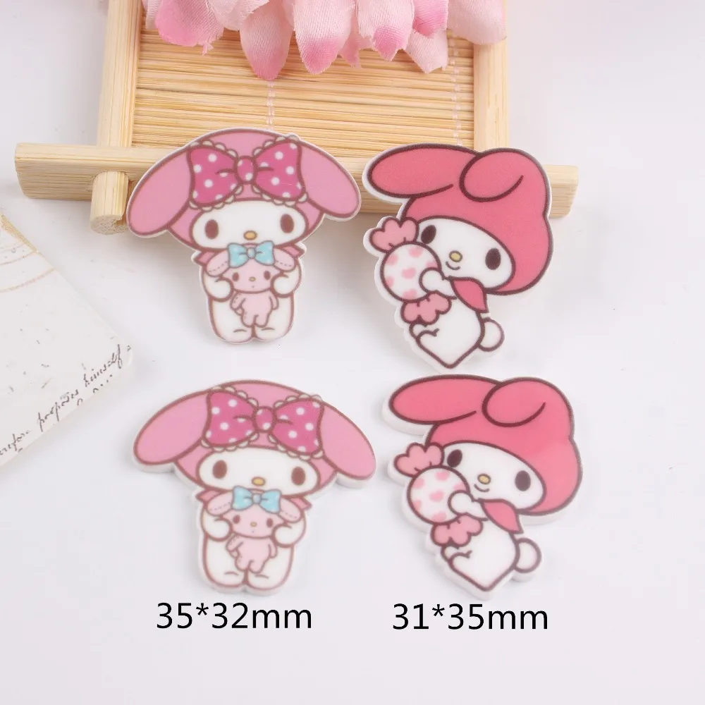

10pcs/lot kawaii resin cabochons accessories for hair clothing shoes planar resin cat with candy
