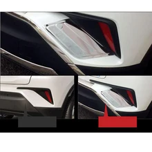 2 pcs Aço Inoxidável SUS304 Lanternas Traseiras Lado Guarnição Acessórios Do Carro Styling Capa para Toyota C-HR CH-R 2017 2018