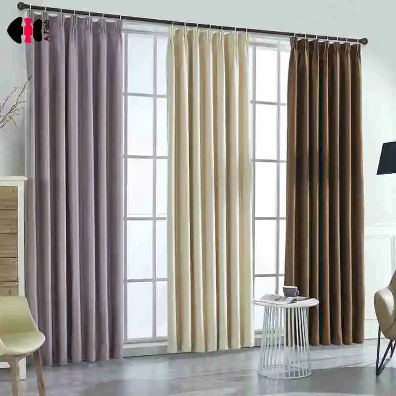 Apagón moderno Cortinas ventana cortinas Sheer sólidos color puro Cortinas salón dormitorio cortina wp080c