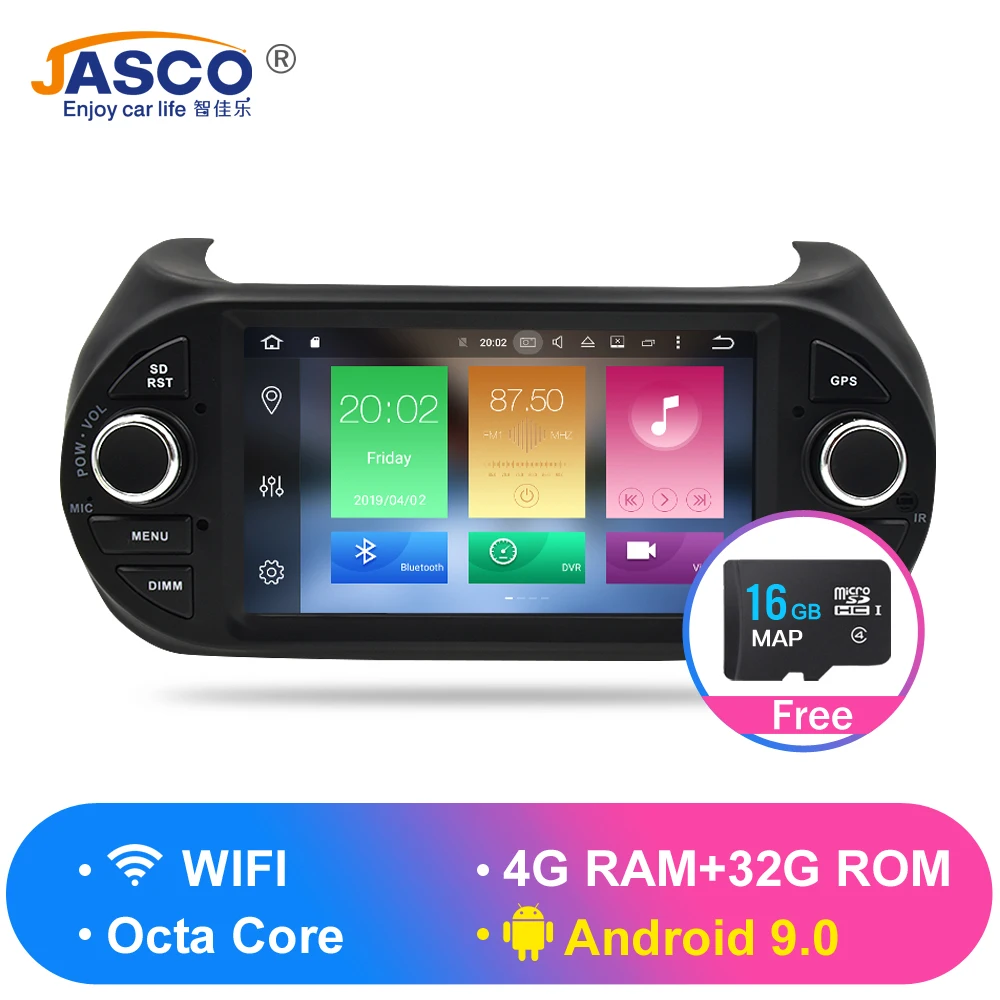 Best Ram 4 Android 9.0 Car Stereo dvd Headunit For Fiat Fiorino 2008-2015 Qubo Citroen Nemo Peugeot Bipper Auto radio GPS Navigation 2