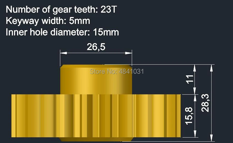 engrenagem de transmissao 23t cobre turbo para 01