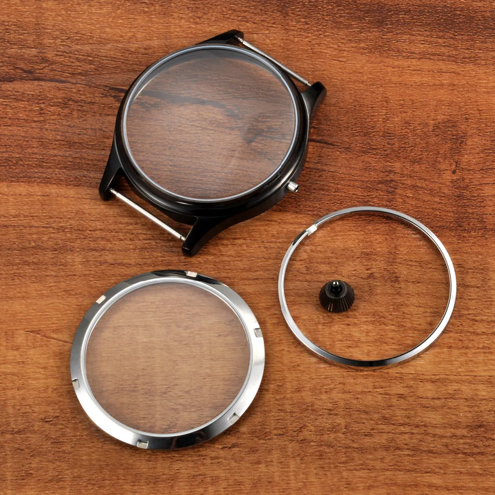 

44mm Watch Sterile PVD Case Fit ETA 6498 6497 Hand Winding Movement PC4413