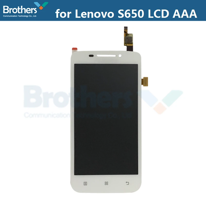 LCD Screen for Lenovo S650 LCD Display Touch Screen Digitizer forLenovo S650 LCD Assembly Phone Replacement AAA No Frame White (2)