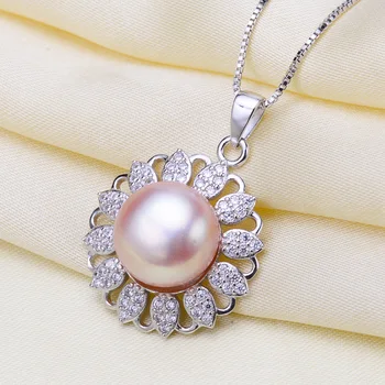 

925 steel seal Pearl Pendant Mount Accessories No Pearls Woman Pearl Necklace Pendant Jewelry Making Gifts
