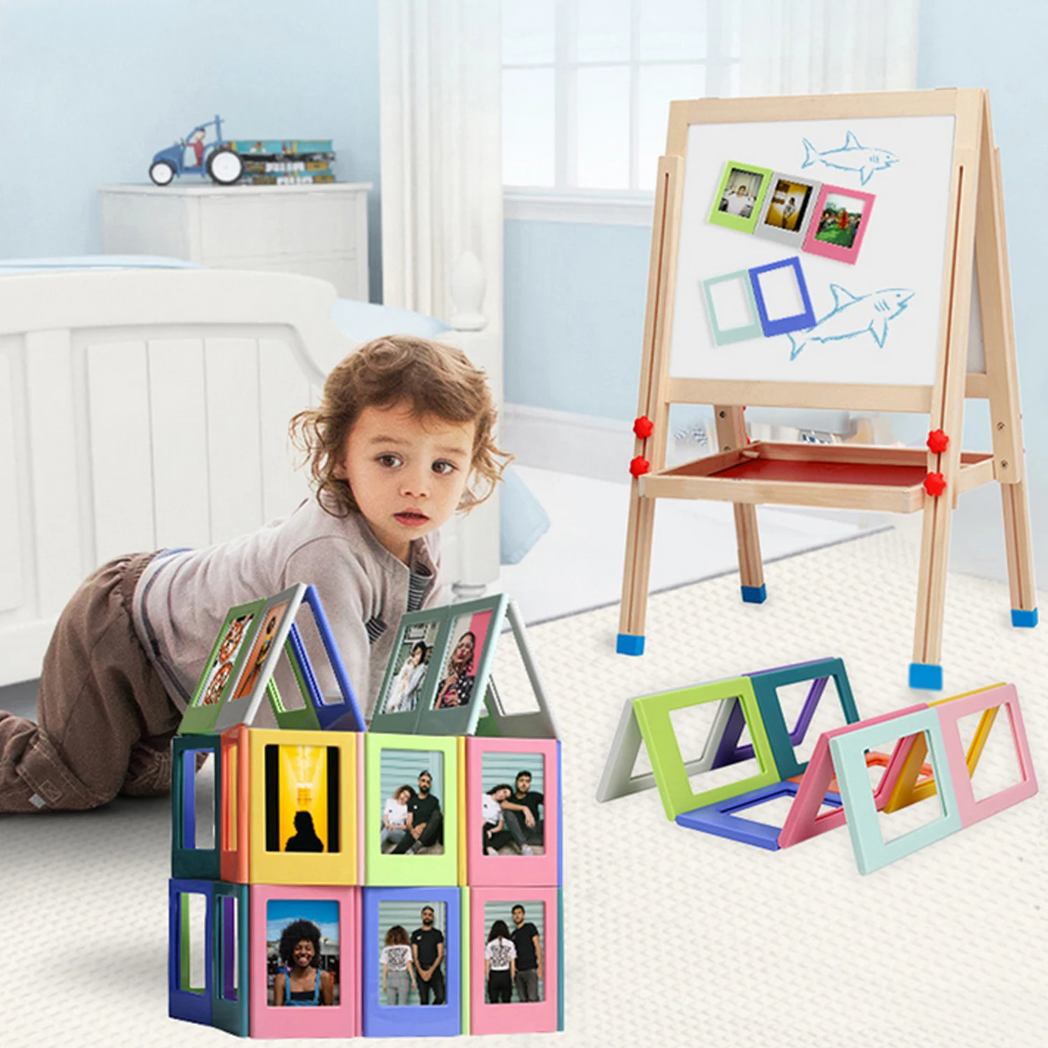 

10PCS Magnetic Photo Picture Frames Free Combination Albums for Fujifilm Fuji Film Instax Mini 8 8+ 9 Instant Camera Mini8 Films
