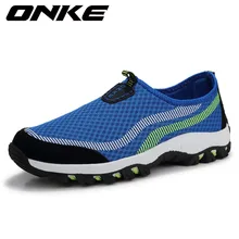 2016 Hotsale Onke Hombres Mujeres Bonitas Zapatos Corrientes Respirables de Las Señoras de Malla Zapatillas de deporte Calzado Deportivo Para Hombres Usable Súper Zapatos Frescos