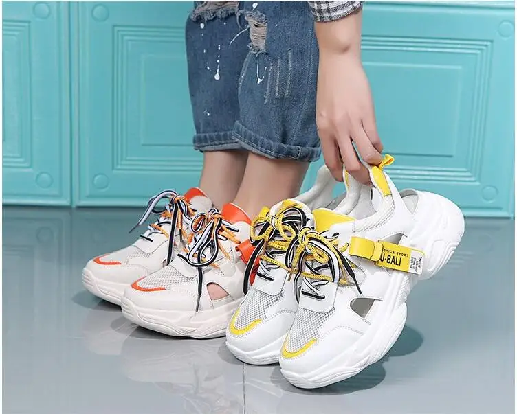 Summer Thick Sole Platform Sandals Woman 2019 Mesh Pu Casual Sandals Breathable Female Chunky Sandal Beach Shoes Summer Thick Sole Platform Sandals Woman 2019 Mesh Pu Casual Sandals Breathable Female Chunky Sandal Beach Shoes