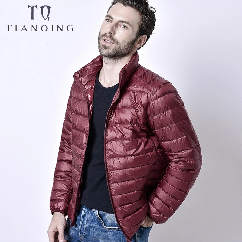 

2018 Men Autumn Winter Ultralight Down Jacket Male Jacket Goose Feather Large Size Casual Short Jacket Men Down Jacket Wholesale