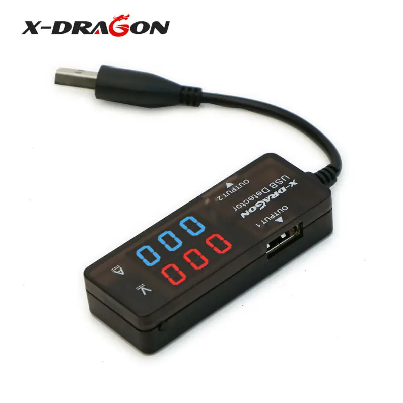 X DRAGON Power Meter Tester Multimeter Current Voltage Monitor Test Speed of Chargers Power Banks Dual