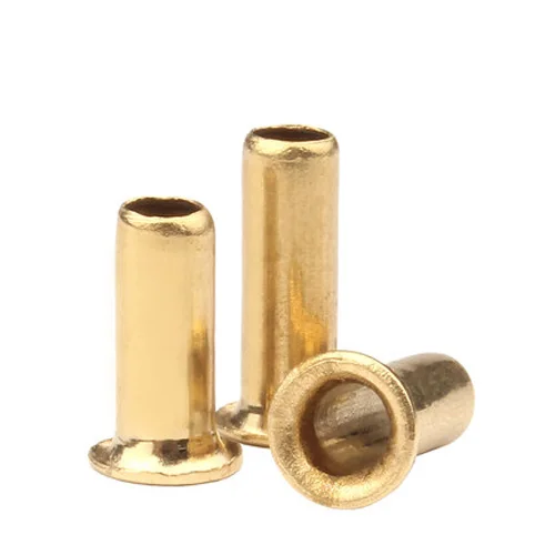 

50pcs M2.15 M2.2 M2.25 brass rivet Copper hollow brassiness chicken cuprum cap nail Through hole rivets 3mm-6mm Length