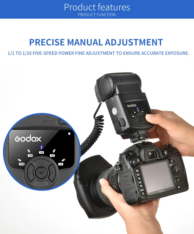 Godox ML-150 кольцо для макросъемки Speedlite GN10 49 52 55 58 62 67 мм переходные кольца для объективов для Canon Nikon Pentax Olympus DSLR камер