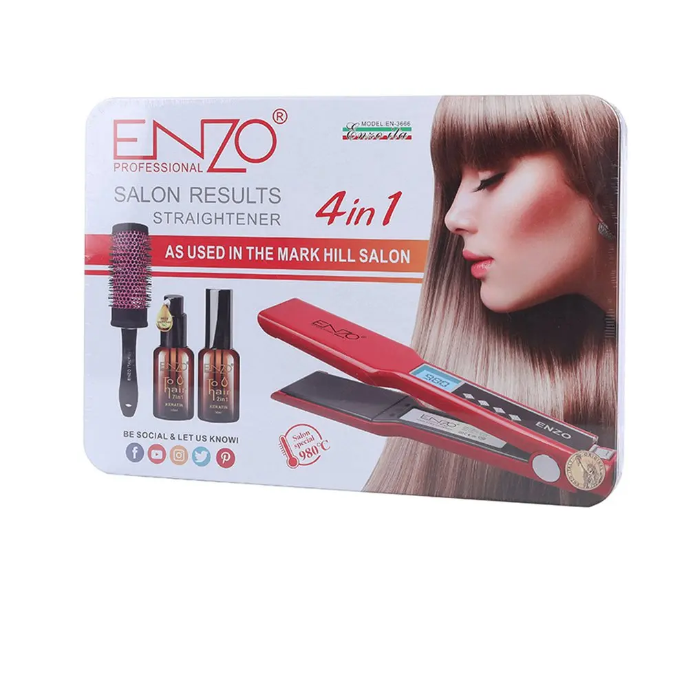 

Professional Hair Flat Iron Styling Tools With Hair Care Essential Oil+Clip Salon Hair Styling Tool Straightener dropshipping
