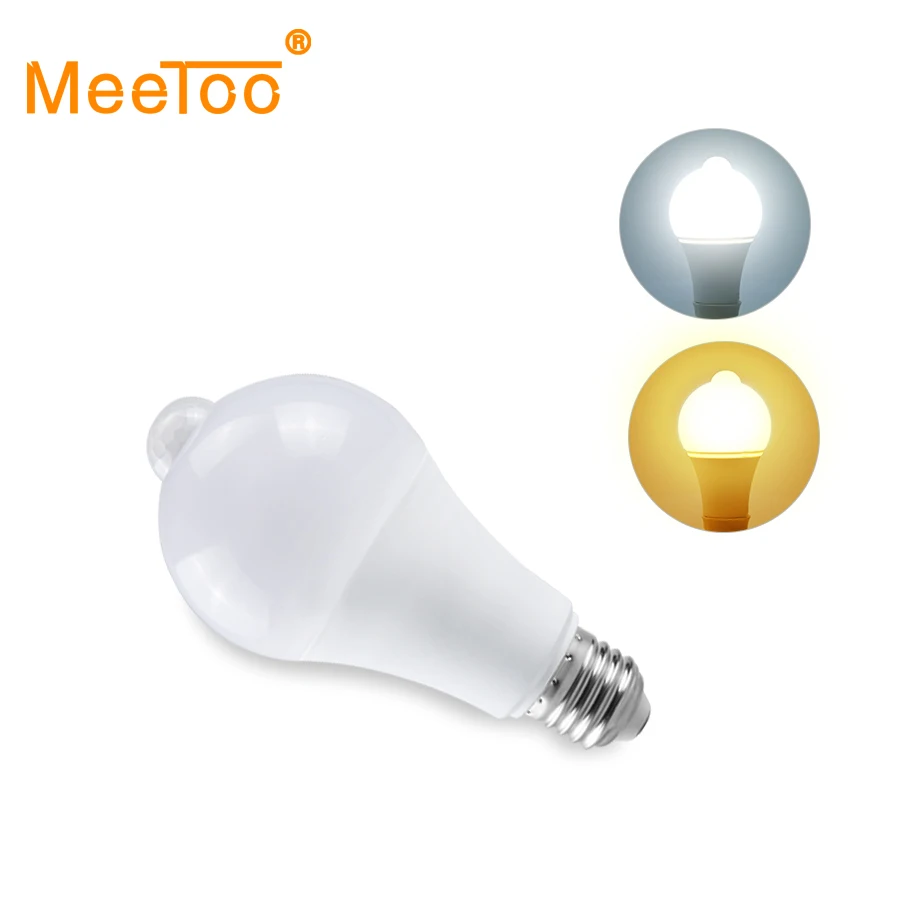 PIR датчик движения E27 Светодиодная лампа B22 220V 110V с датчиком умная 12W 15W 18W 20W от