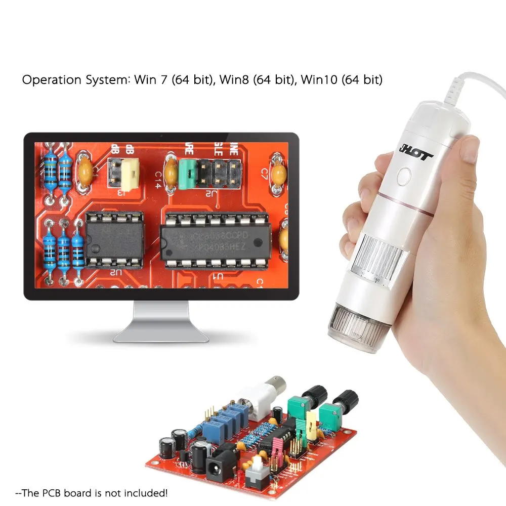 

5X-200X Digital USB microscope 8LED Scalp Hair biology electronic Microscope Skin Detector camera magnifier microscopio + Base