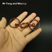 Коллекция красная медь, металл кольцо традиционная игра образовательный мозговой Тизер Игрушка Головоломка Q форма