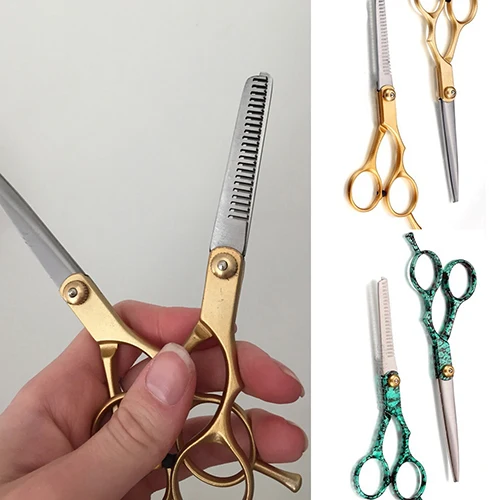 

New 2 Pcs Hair Cutting Barber Salon Scissors Shears Clipper Hairdressing Thinning Set