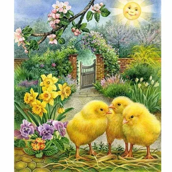 

Chick DIY 5D Round Full Drill Diamond Painting Embroidery Cross Stitch Kit Rhinestone Home Decor Craft