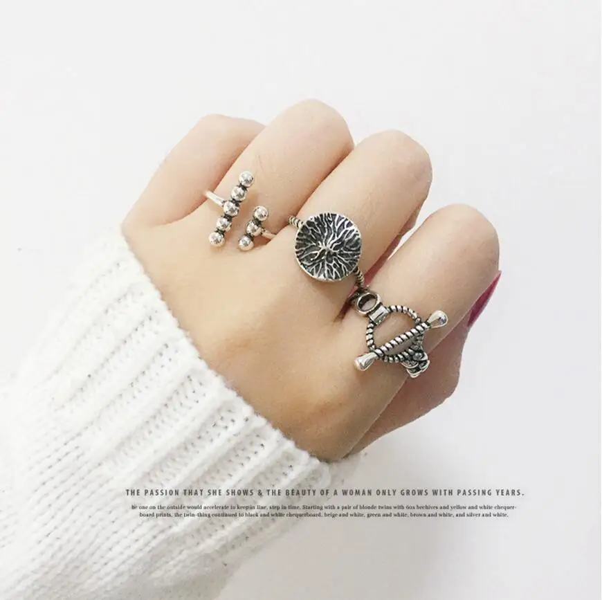 Anenjery, винтажное модное регулируемое тайское серебряное кольцо в виде листа лотоса для женщин, 925 пробы, серебряные кольца, ювелирные изделия, anillos S-R301