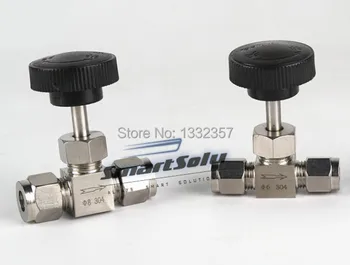 

Free shipping USA standard, 12mm sizes stainless steel two way Needle ball valve, SS304 ball valve