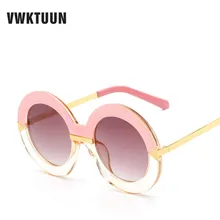 VWKTUUN женские круглые солнцезащитные очки винтажные классические солнцезащитные очки со стрелкой фирменный дизайн круглые Круглые Солнцезащитные очки женские уличные очки