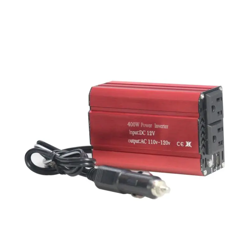 

Hot 400W Car Inverter USB Power Supply DC 12V to 110V AC Converter with 2.4A Dual USB Car Adapter