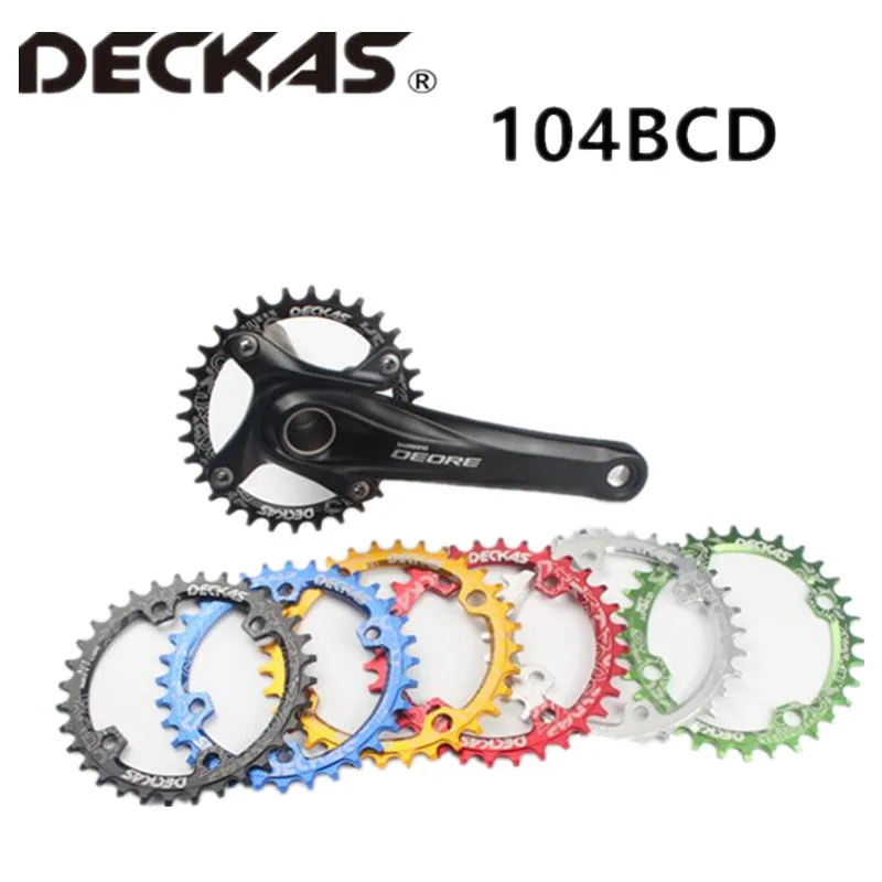 DECKAS 104BCD Овальный 32T 34T 36T 38T MTB шатун, цепь, цепь, алюминиевый сплав, запчасти для велосипеда Bielas Bicicleta gear