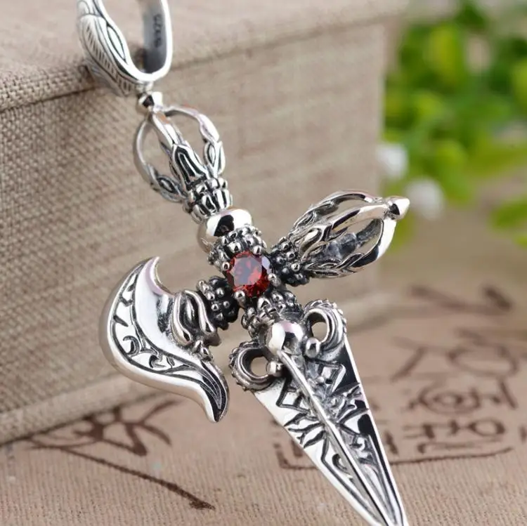 

Xiangyuan wholesale sterling silver S925 Silver Pendant antique Pendant evil process of Buddhist culture