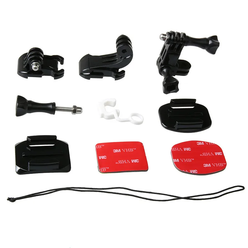 

Three-way Adjustable Pivot Arm For Gopro Hero 6 5 3 Curved Flat Mount Buckle for Go Pro 4 Session Xiaomi yi 4k Sjcam Accessories