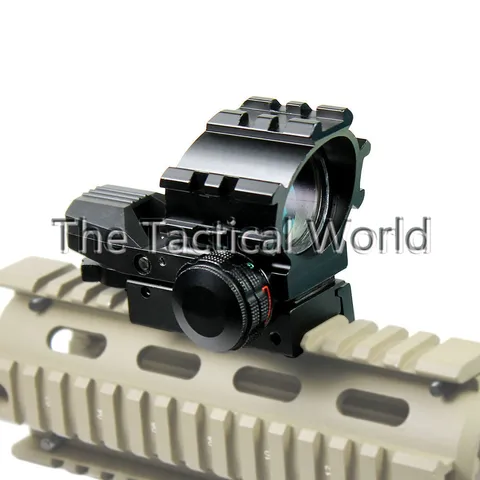 Airsoft ao ar Escopo com 20mm Retículo Multi-reflexo Vermelho Verde Dot Sight Caça Tático Holográfica Reflexivo Vista Ferroviário Livre Atirar 4