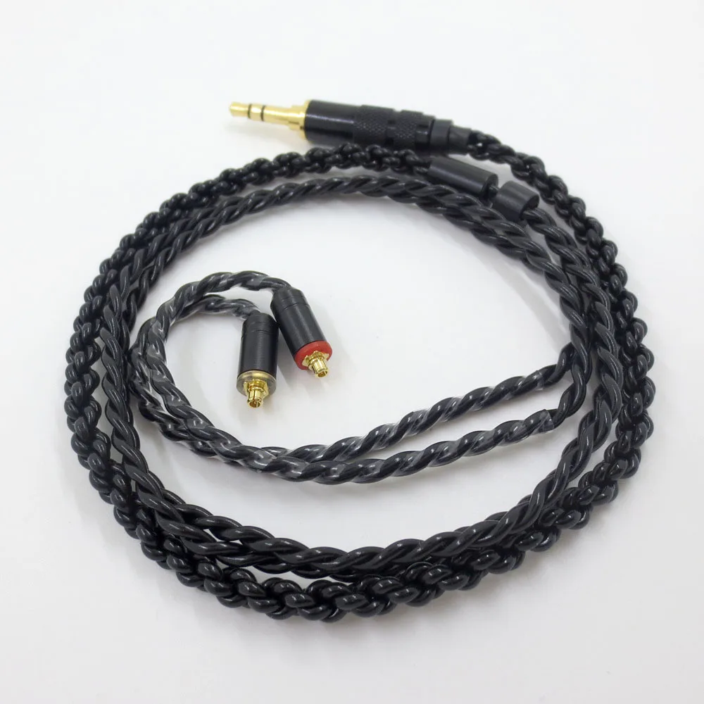 ZSFS посеребренный обновленный кабель для наушников Shure SE215 SE315 SE425 SE535 SE846 ue900 w40 w60 w80