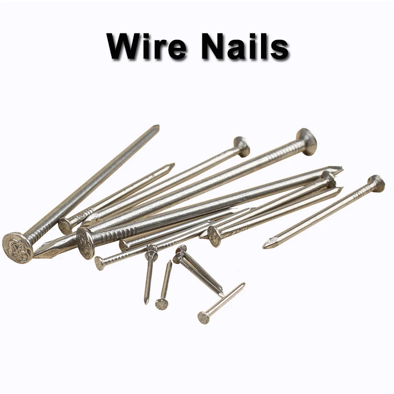 30-500pcs Wire Nails Flat Head Carbon Steel Hardware Nail Diameter 1mm,   mm, 2mm,  mm, 3mm,  mm, 4mm