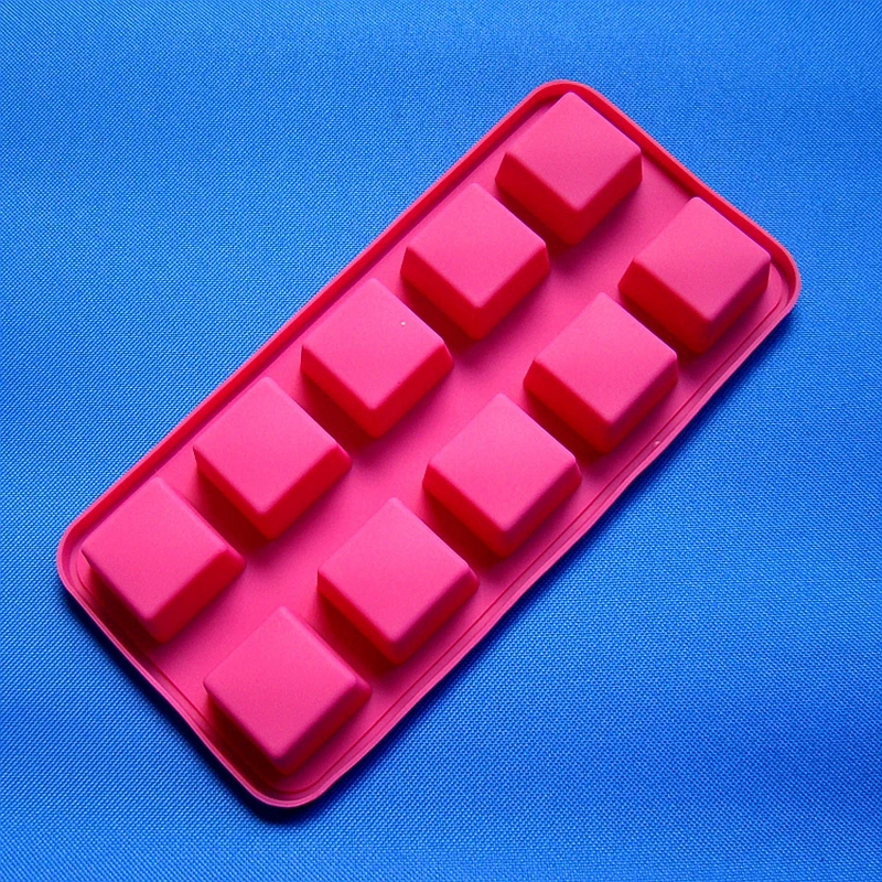 2 шт./партия) 10 квадратная силиконовая форма шоколадная Форма блок формы для торта ручной работы мыло молд, аксессуары для выпечки