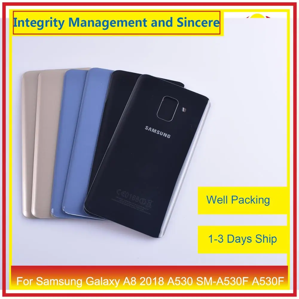 50 шт./лот корпус для Samsung Galaxy A8 Plus 2018 A730 A730F аккумулятор задняя крышка + | Мобильные
