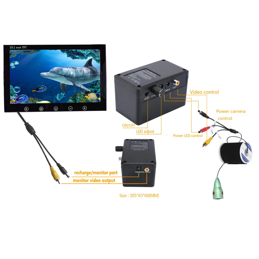 1" 20 м 30 м 50 м 1000tvl подводный рыболовный комплект видеокамер, HD Wifi беспроводной для IOS Android APP видео запись и фото