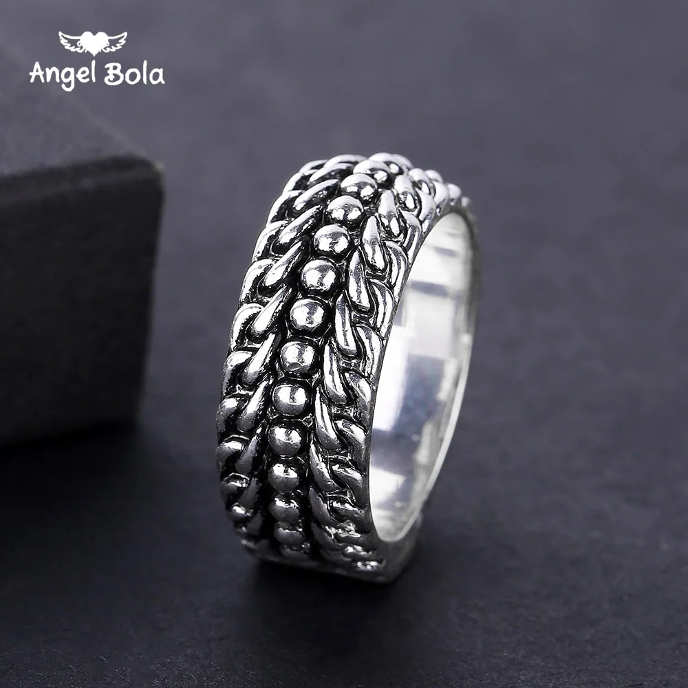 Ancient silver Retro Men's Ring Finger Punk Buddha Ring Couple Jewelry Wholesale Bijoux Femme Engagement Ring Accessories