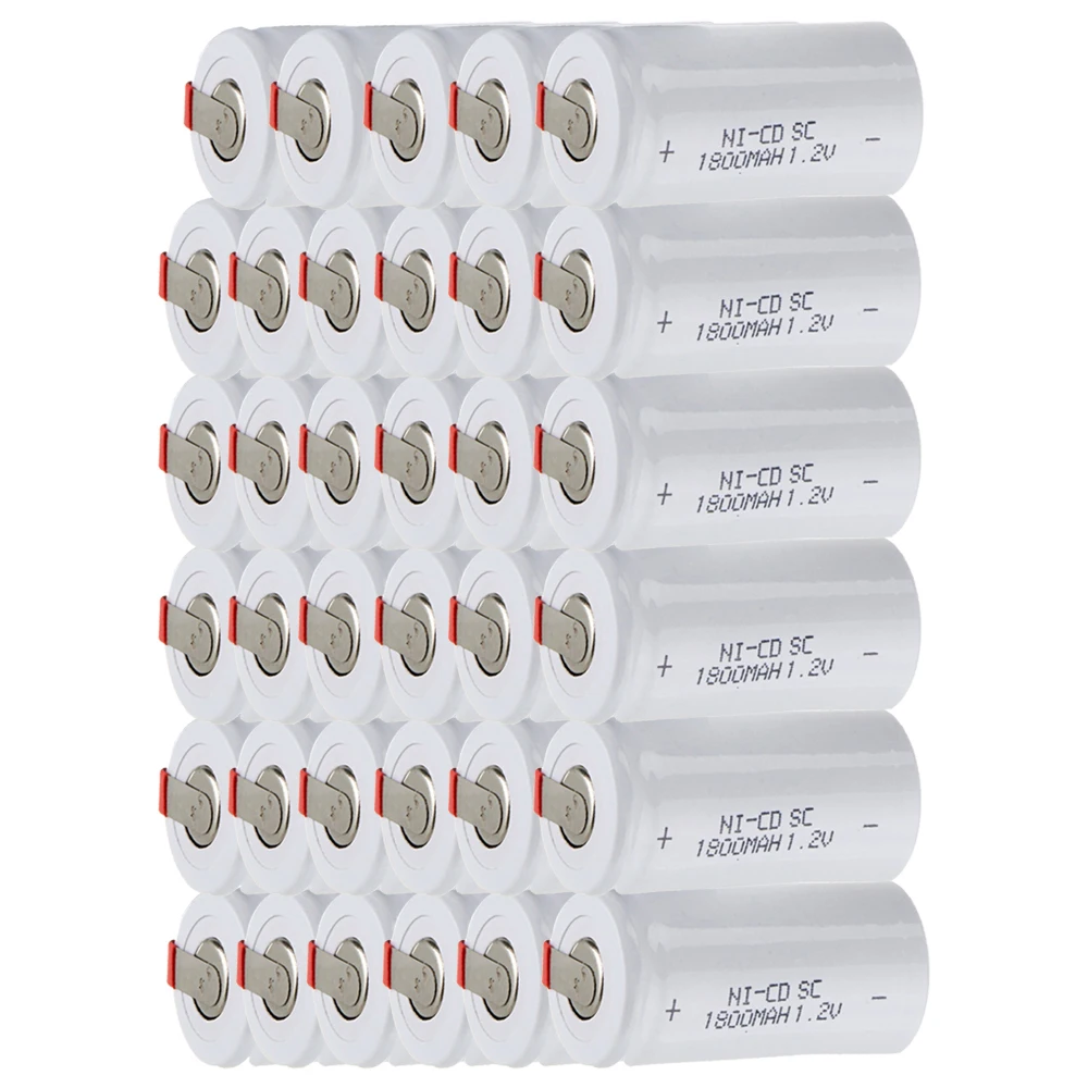 

Lowest price 35 piece SC battery 1.2v batteries rechargeable 1800mAh nicd battery for power tools akkumulator