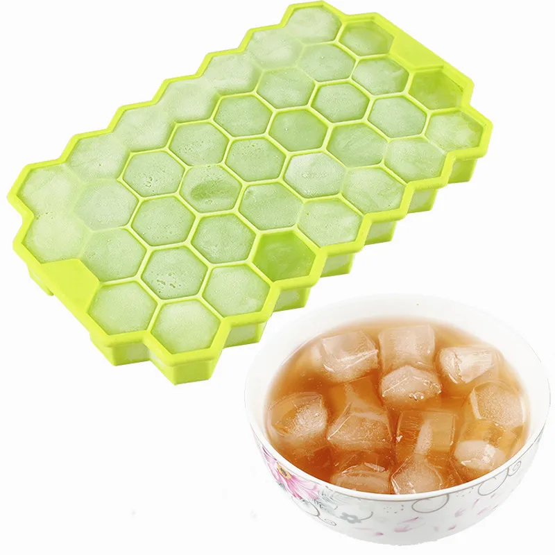 3 типа силикона лоток для льда мини-кубики льда небольшой площади Mold льда замороженные фрукты Бар Кухня партия пудинг инструмент кухня - Цвет: Type A Green Yellow