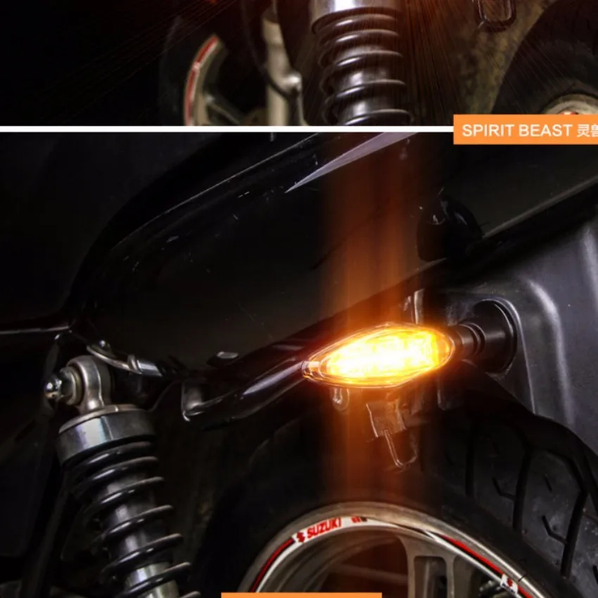 Motorcycle Light Motorcycle LED Lights Motorcycle Turn Signal Lights Motorcycle Turn Signal Spirit Beast 2pcs/lot motorcycle modified turning signals light Super bright waterproof LED Steering light