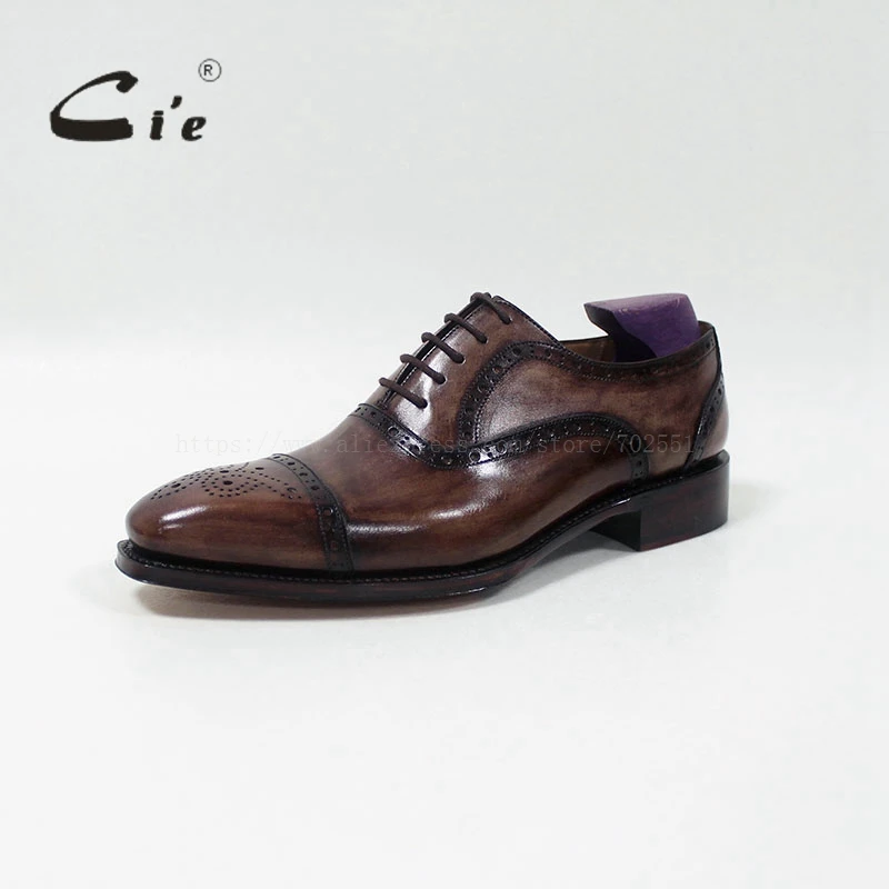 Hombres Cuero Becerro Oxford Buey acento Los Cie De Semi Mano Welted Genuino 100 Hecho Zapato Medida Goodyear Medallón Vestido Square Toe A 09 wqfZO6