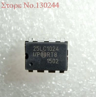 

1pcs/lot 25LC1024-I/P 25LC1024 I/P EEPROM 1MBIT 20MHZ DIP-8 IC