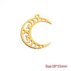 DIY наполнитель цветочный Moon золотой кулон полые украшения эпоксидной смолы украшение для ожерелья форма формы