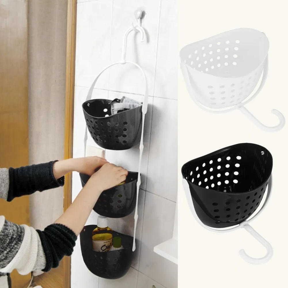 New 3 Tier Shower Bathroom Rack Plastic Hanging Over