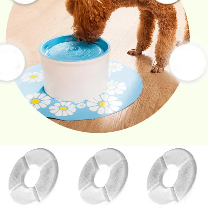 4 pcs/lot Activated Carbon Filter For 1.8L LED Automatic Cat Dog Kitten Water Drinking Fountain Pet Bowl Drink Dish Filter