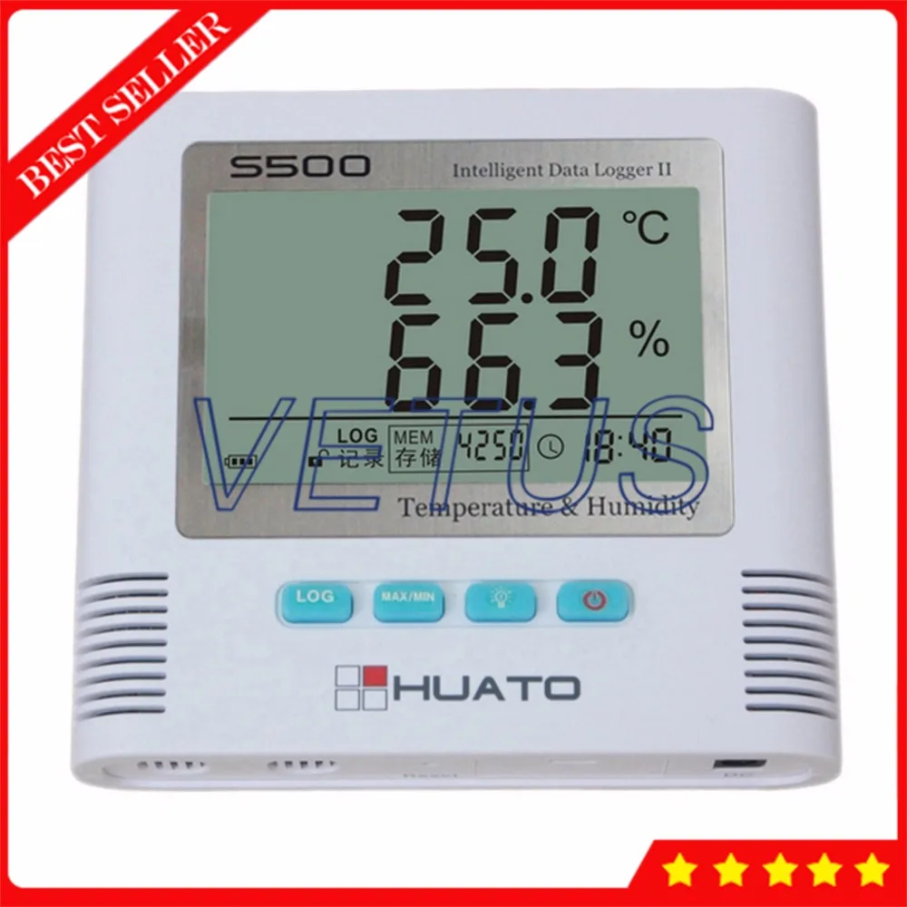 2 Channel Temperature Humidity Data Logger with S500 TH digital Thermo