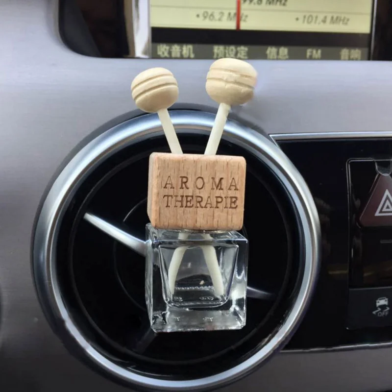 Автомобильный освежитель воздуха подвесная стеклянная бутылка для эфирных масел автомобильный флакон для духов стеклянный автомобиль-Стайлинг авто орнамент духи кулон