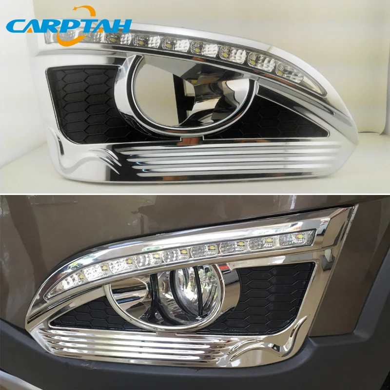 

LED Daytime Running Light For Chevrolet Captiva 2014 2015 2016 Waterproof Yellow Turn Signal Indicator Light Fog Lamp LED DRL