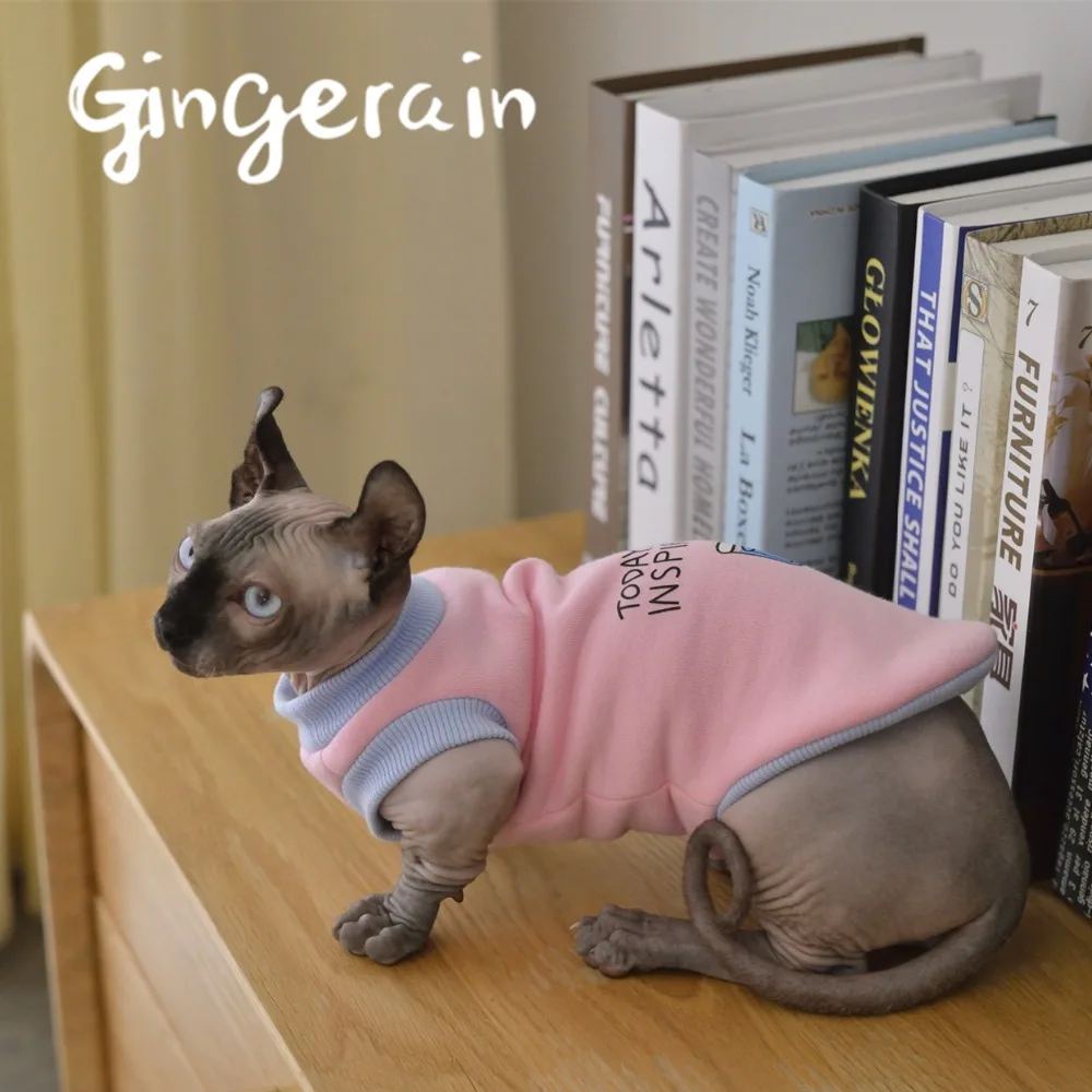 Gingerain Милая Одежда для питомцев кошек модная куртка для питомцев жилет с принтом костюм Одежда для кошек C31