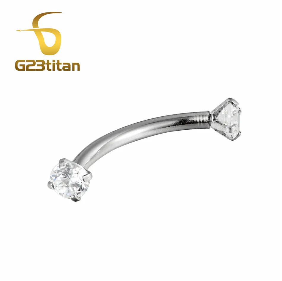 Ювелирные изделия для пирсинга G23titan украшение из нержавеющей стали 316L с цирконом