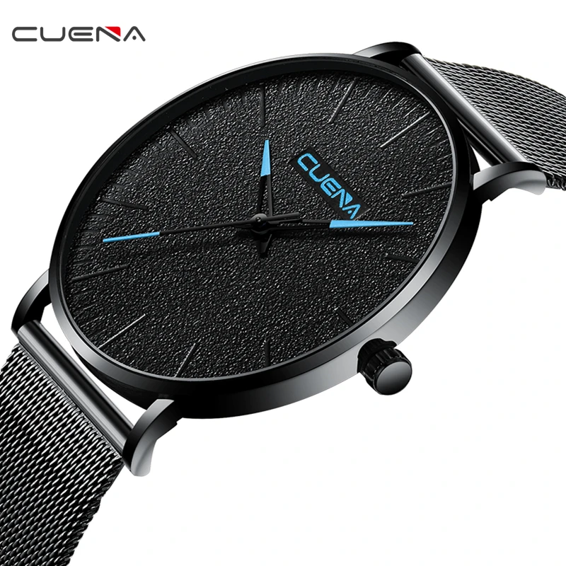

CUENA Fashion Men's Wristwatch Quartz Watches Men Luxury Brand Stainless Steel Watch Montre Homme Male Clock Relogio Masculino